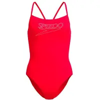 Speedo - Women's Endurance+ Logo Thin Strap One Piece - Badpak 38, rood