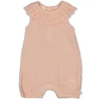 Feetje playsuit Summer Woven roze Meisjes Mousseline Ronde hals Effen - maat 80