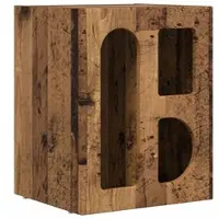 vidaXL Nachtkastje ELST Oudhout 40 x 35 x 50 cm Bewerkt hout