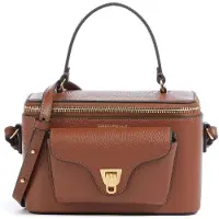 Coccinelle Leren handtas schoudertas Beat Generatio Crossbody Bag Cognac bruine