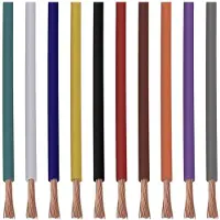 Quadrios 22CW005 Assortiment draden 1 x 0.75 mm² Wit, Blauw, Bruin, Oranje, Groen, Geel, Grijs, Violet, Zwart, Rood 1 set(s)