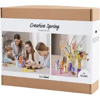 Creativ Company knutselset Mega creatieve box voorjaarskleuren decoratie.