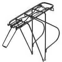Mvtek City Bike Rear Pannier Rack With Lateral Guard Zilver 26-28´´