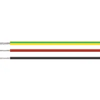 HELU 23913-100 Hogetemperatuurdraad SiF 1 G 6 mm² Groen-geel 100 m