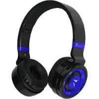 Techmade TM-046-BL, met en zonder kabel, geschikt voor muziek, frequentiebereik 20 - 20000 Hz, hoofdtelefoon, zwart, blauw