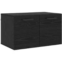 vidaXL Wandkast 60 x 36,5 x 35 cm Bewerkt hout Zwart Eiken