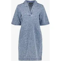 TwoDay dames spijkerjurk met panterprint blauw maat S