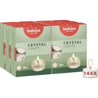 Bolsius - Clear Cup - 144 Waxinelichtjes - Theelichtjes - 6 branduren - Duurzaam