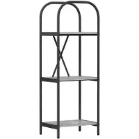 vidaXL Boekenplank 3-laags 40 x 30 x 109 cm Bewerkt hout Grijs Sonoma