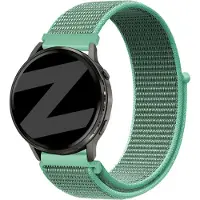 Bandz Nylon loop bandje geschikt voor Garmin Vivoactive 4 / Garmin Venu 4 - 45mm / Garmin Venu 3 / Garmin Venu 2 / Garmin Forerunner 570 - 47mm / Garmin Forerunner 265 / Garmin Forerunner 255 - Mint