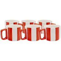 Kare design Kopjes Cocina rood en wit (6/set)