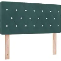 vidaXL LED Hoofdbord met hoofdeinde Donkergroen 100 cm Fluweel