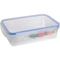 Excellent houseware Vershoudbakje - 1400 ml - transparant - kunststof - 23 x 16 x 6,5 cm - Luchtdicht afgesloten