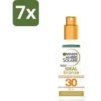 Garnier 7 x - Ambre Solaire - Ideal Bronze - Zonnebrandspray - SPF 30 - 200 ml - Zonbescherming - Bruining - Zonnebrand - SPF 30 - Huidbescherming
