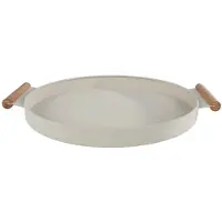 Merkloos Dienblad Ray beige metaal 42x36x3cm beige Metaal Decoratieve dienblad