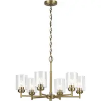 Kichler LED Kroonluchter | 6X E27 Max 60W | Natural Brass