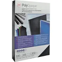 GBC Inbindkaft PolyOpaque A4 300 micron PP (Polypropeen) Zwart 100 Stuks