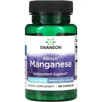 Swanson Health - Albion Gecheleerd Mangaan 10 mg, 180 capsules