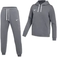 Nike Park 26 Fleece Pullover Hoodie Joggingpak Dames Donkergrijs Wit