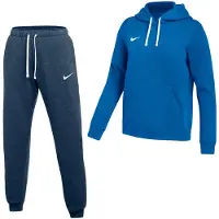 Nike Park 26 Fleece Pullover Hoodie Joggingpak Dames Blauw Wit