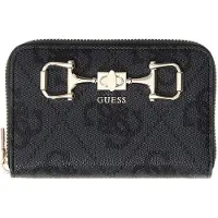 GUESS Janie Logo SLG Medium Zip Around Dames Portemonnee - Grijs - PU - One Size