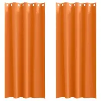 vidaXL Blackout Gordijnen met Ringen 2 st Feloranje 225 x 140 cm