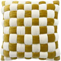 Fonq Knitt Sierkussen 50 x 50 cm - Mustard
