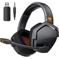 Mira Game headset draadloos - Headset - Game headset - Gaming headsets - Zwart/Oranje - ‎‎20cm x 11cm x 21cm