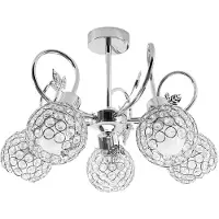 Toolight Kristallen Lampkroonluchter Met Metalen Bladeren APP636-5C