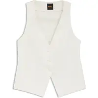 BOSS Modern-fit gilet met open rug Maat 32