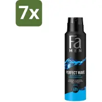 Fa Men - Perfect Wave - Deodorant Spray - Verfrissende Geur - 150 ml - Bulkverpakking - 7 stuks