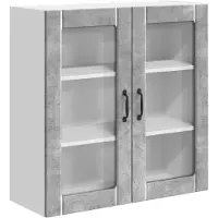 vidaXL Wandkast LUCCA, betonkleur, 80 x 31 x 80 cm, materiaal: houtvezelplaat