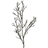 Viana Magnolia Kunsttak Lente Decoratie Tak met Knoppen Bruin Wit L135cm