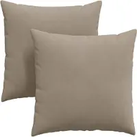 vidaXL Zitkussens 2 st Stof Taupe 80 x 80 cm