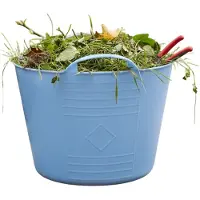 Excellent houseware Flexibele kuip / emmer - blauw - 15 liter - kunststof - 35 x 28 cm - met handvatten