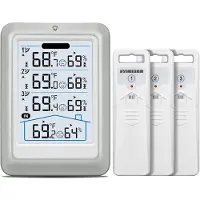 SCH Weerstation met Buitensensor - Weerstation - Wit - ‎10cm x 10cm x 10cm