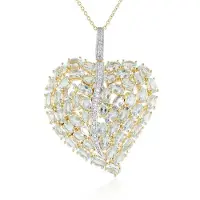 Cavill - Zilveren Halsketting 925 Sterling Verguld - Hemelblauwe Topaas Brazilië 11,55 Ct - Ovaal & Peervorm - Prongzetting - Elegante Hanger 45,7 cm