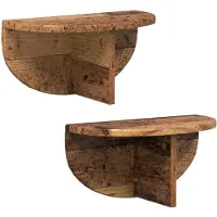 vidaXL Wandplank Muurmontage 2 st Oudhout 38 x 19 x 19 cm Bewerkt hout