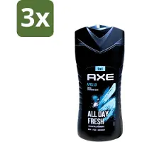 Axe - 3-in-1 Douchegel - Apollo - Sage & Cedarwoord - All Day Fresh - 400 ml - Bulkverpakking - 3 stuks