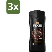 Axe 3-in-1 Douchegel XL Dark Temptation 400 ml - Bulkverpakking - 3 stuks