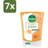 Dettol 7 x No-Touch Handzeep Refill Extra Care Honey & Sheabutter 250 ml - Handzeep - Antibacterieel - Honing - Galamboter - Hygiëne