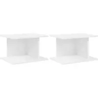 vidaXL Nachtkastje 2 st Wit 40 x 30 x 25 cm Bewerkt hout
