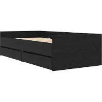 vidaXL Bedframe met lade Zwart Eiken 100 x 200 cm Massief grenenhout