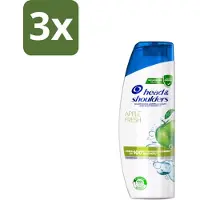 Head & shoulders - Anti-Roos Shampoo - Apple Fresh - 285ml - Bulkverpakking - 3 stuks