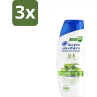 Head & shoulders - 2in1 Sensitive - Anti-Roos Shampoo & Conditioner - Aloë Vera - 270ml - Bulkverpakking - 3 stuks