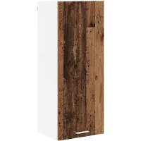 vidaXL - Hangkast - met - opslag - Oudhout - 40 - x - 31 - x - 100 - cm - Bewerkt - hout