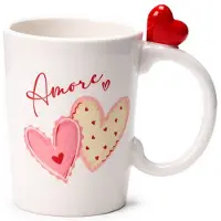Sombo Amore Harts Gevormd Handvat Keramiek Mok
