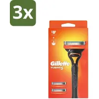 Gillette 3 x - Fusion 5 - Scheermesje - Ergonomisch ontwerp - 2 Extra Navulmesjes - Scheerapparaat - Scheren - Scherpe Mesjes - Navulmesjes - Glad Scheren