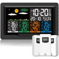SCH Weerstation met Buitensensor - Weerstation - Zwart - ‎21cm x 3cm x 14cm