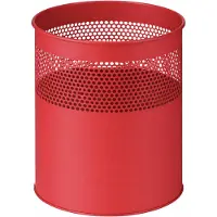 V-Part - Geperforeerde papierbak 30 liter - Rood - Prullenbak